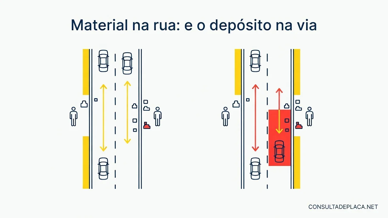 Material na rua: artigo 245 do CTB e o depósito na via