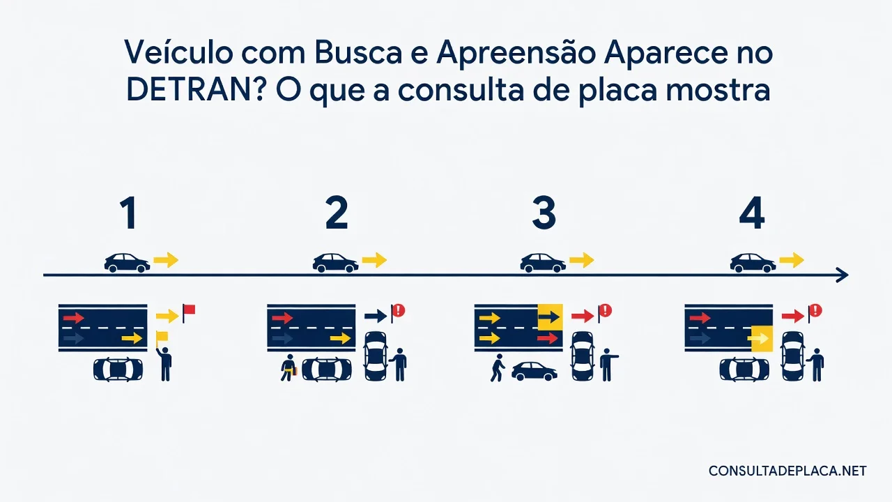 Veículo com Busca e Apreensão Aparece no DETRAN? O que a consulta de placa mostra