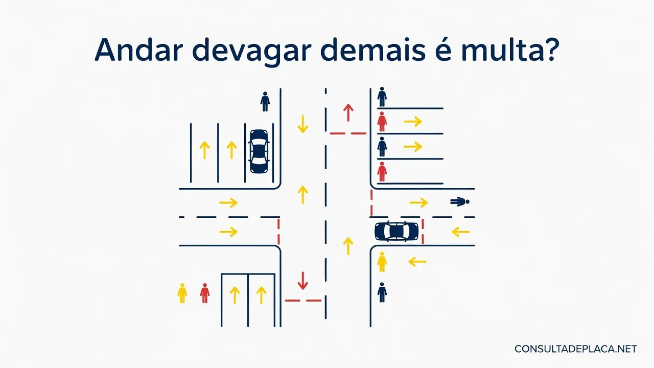 Andar devagar demais é multa? Artigo 219 do CTB