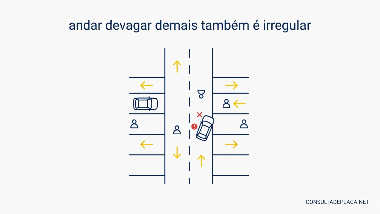 Artigo 43 do CTB: andar devagar demais também é irregular
