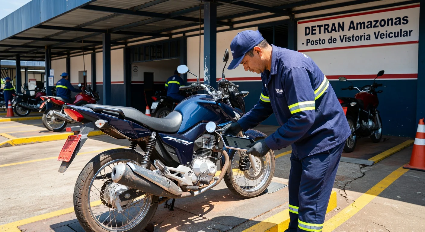 Vistoria de Moto no DETRAN Amazonas 2026: Valor, Agendamento e Documentos