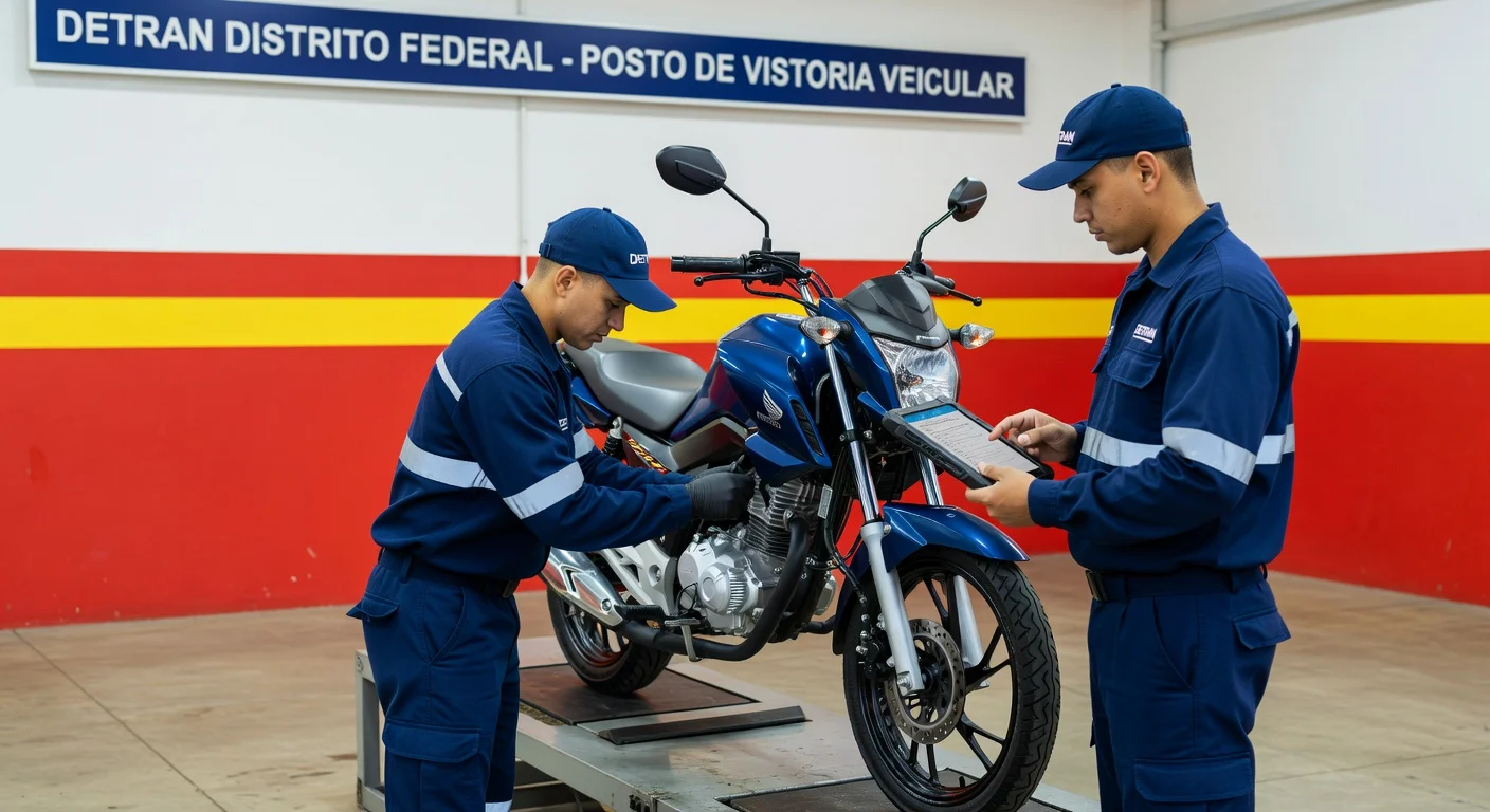 Vistoria de Moto no DETRAN Distrito Federal 2026: Valor, Agendamento e Documentos