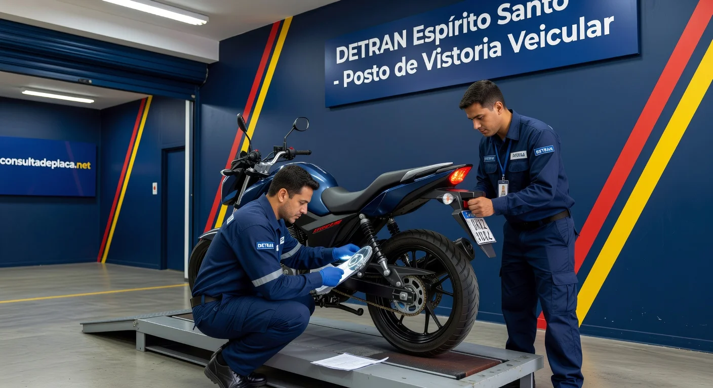 Vistoria de Moto no DETRAN Espírito Santo 2026: Valor, Agendamento e Documentos