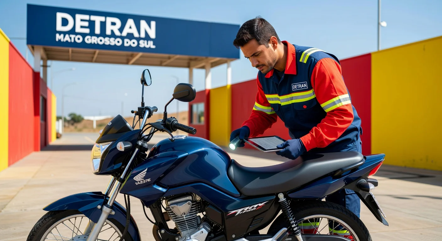 Vistoria de Moto no DETRAN Mato Grosso do Sul 2026: Valor, Agendamento e Documentos