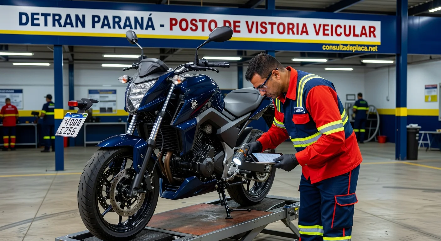 Vistoria de Moto no DETRAN Paraná 2026: Valor, Agendamento e Documentos