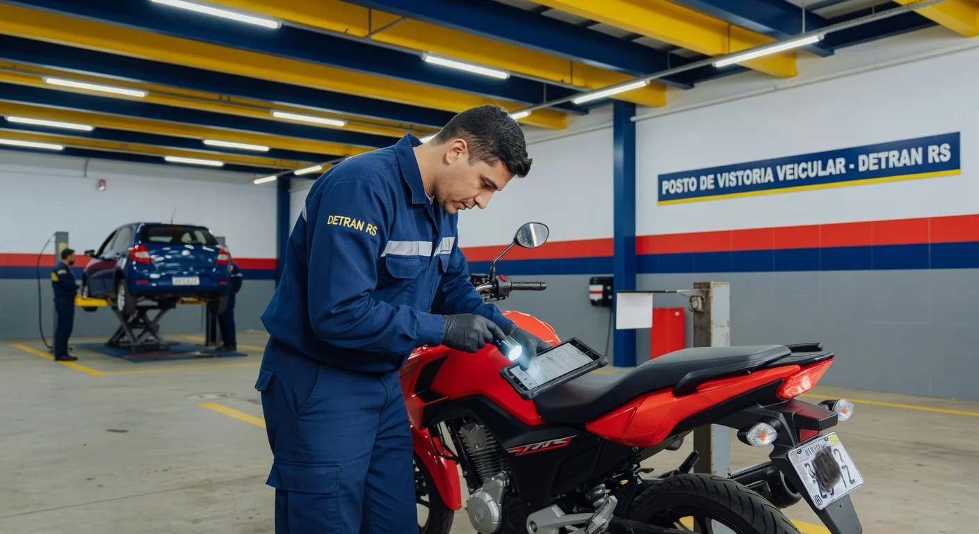 Vistoria de Moto no DETRAN Rio Grande do Sul 2026: Valor, Agendamento e Documentos