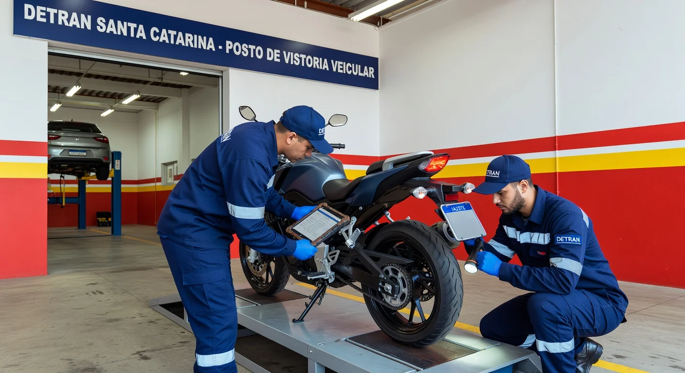 Vistoria de Moto no DETRAN Santa Catarina 2026: Valor, Agendamento e Documentos
