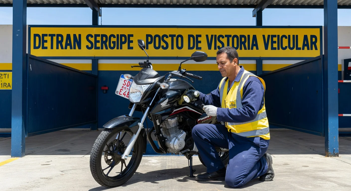 Vistoria de Moto no DETRAN Sergipe 2026: Valor, Agendamento e Documentos