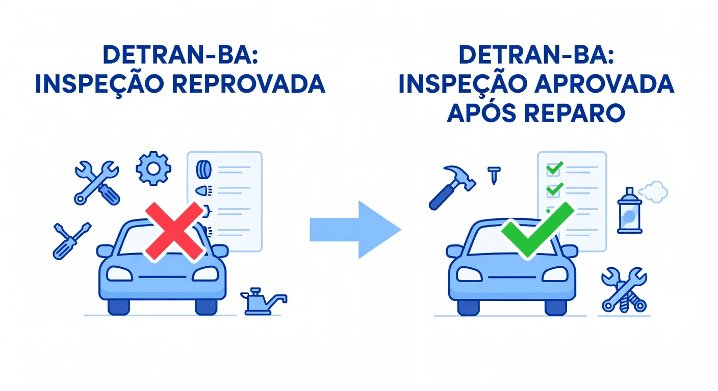Vistoria Reprovada BA: O Que Fazer e Como Regularizar no DETRAN-BA 2026
